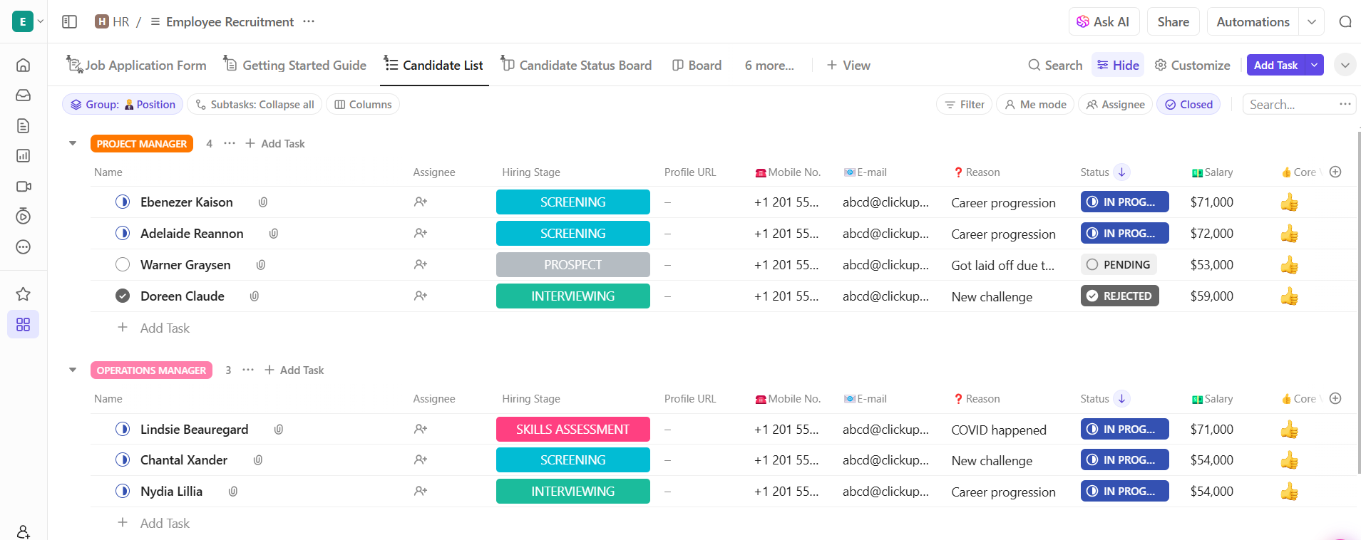 Sample Kanban Backlog