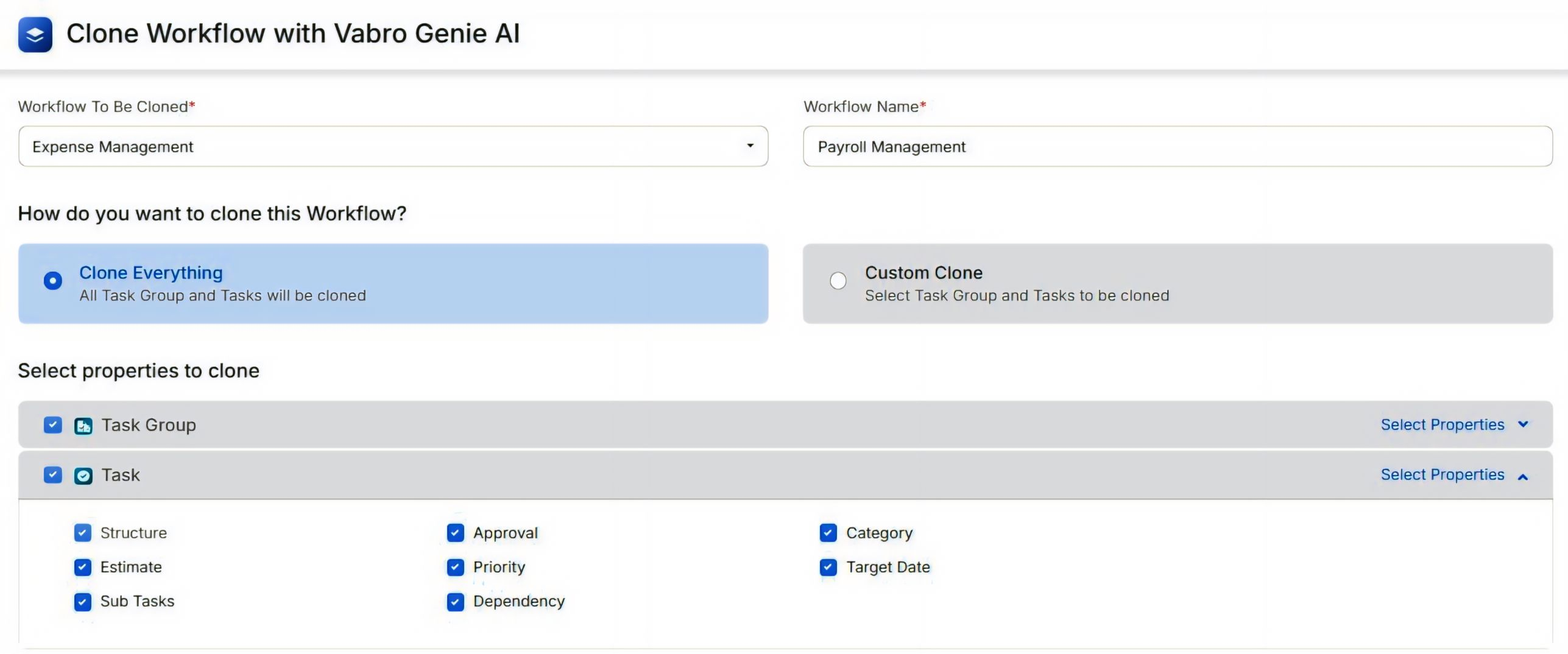 Cloning a Workflow using AI