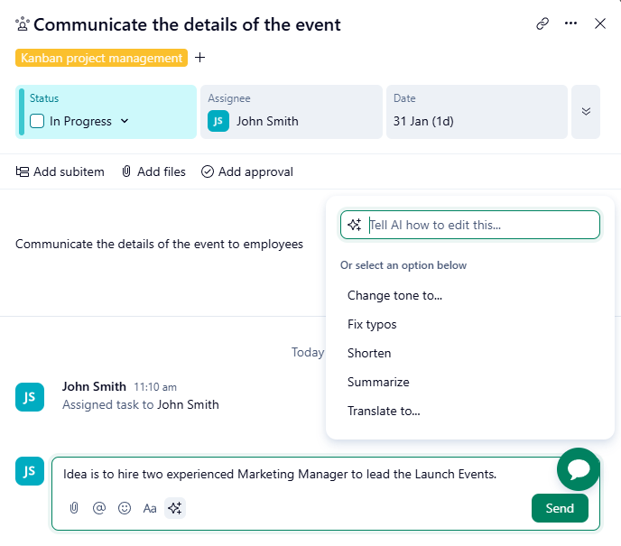 Use of AI in Kanban