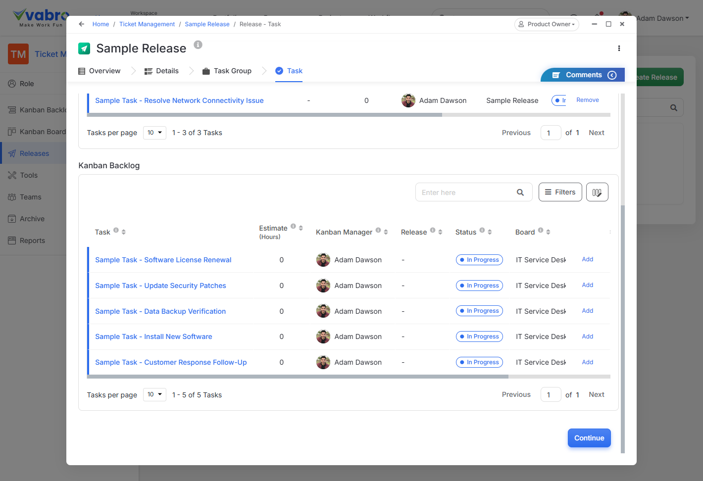 Use of Kanban Backlog in Product Review