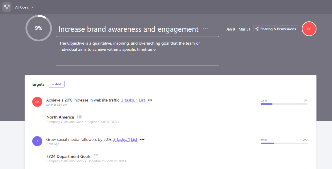 Example of a Company-level OKR